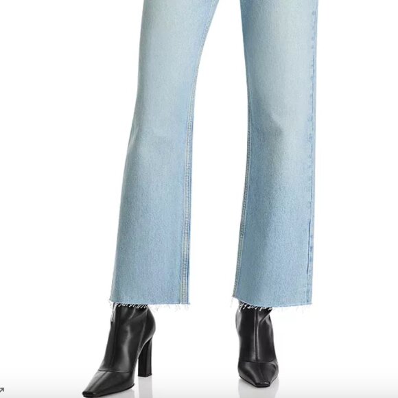 Re/Done Easy Rhinestone Straight Crop Jeans in Diamond Tide 26 $395 - Picture 3 of 8